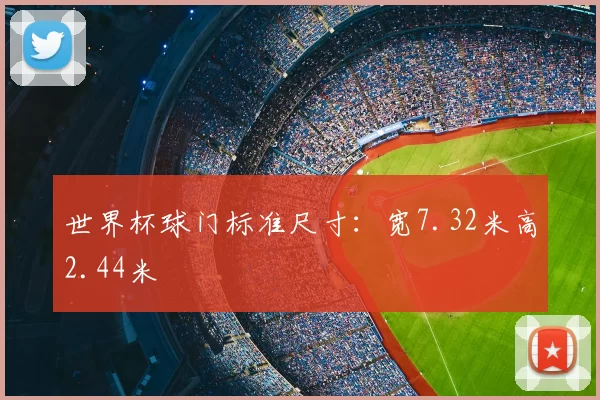 世界杯球门标准尺寸：宽7.32米高2.44米