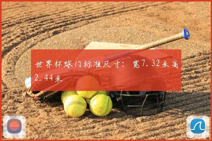 世界杯球门标准尺寸：宽7.32米高2.44米